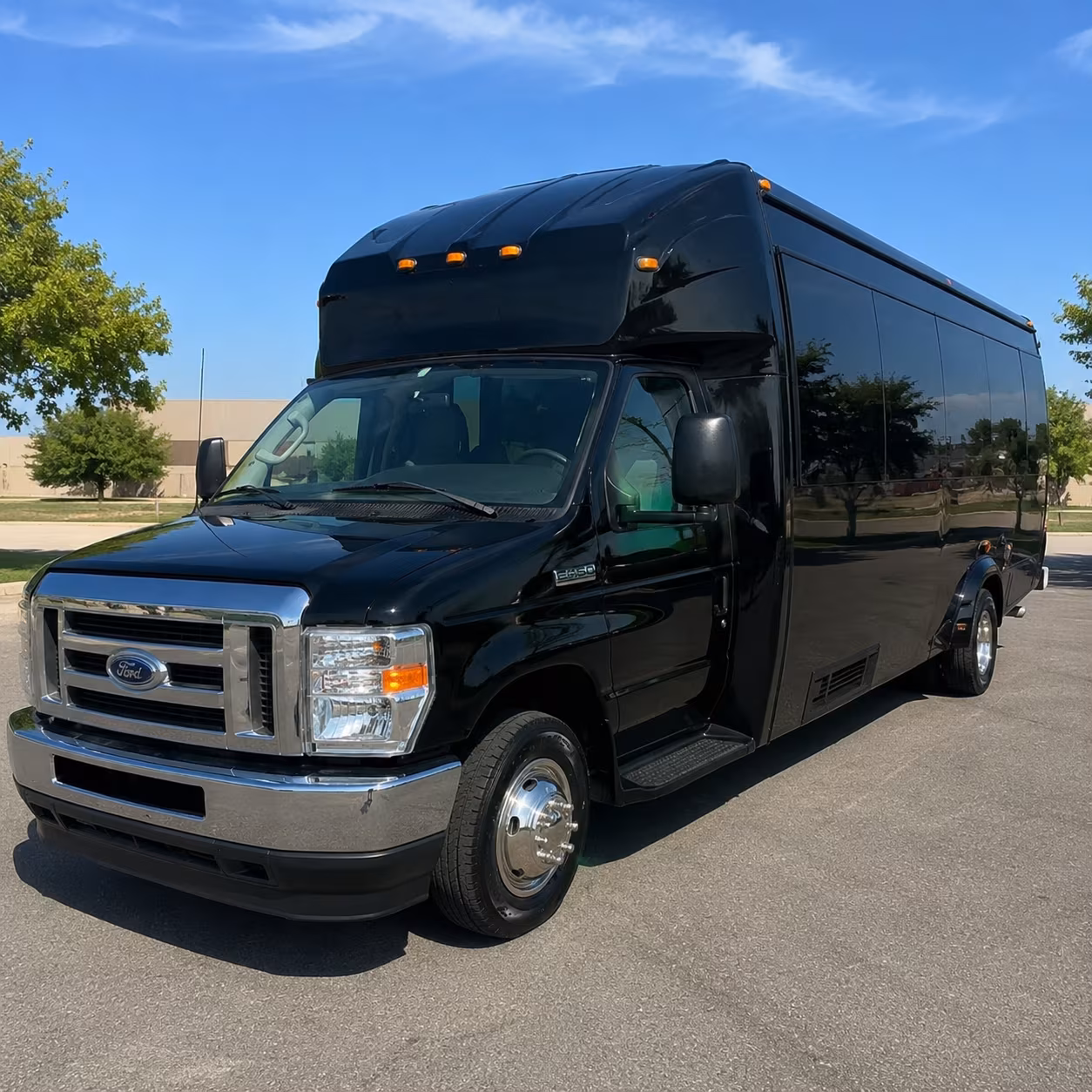 Passenger seating aboard a party bus rental serving Houston