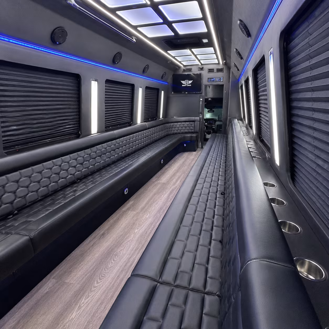 Houston Birthday, Sweet 16, & Quinceañera Transportation party bus exterior