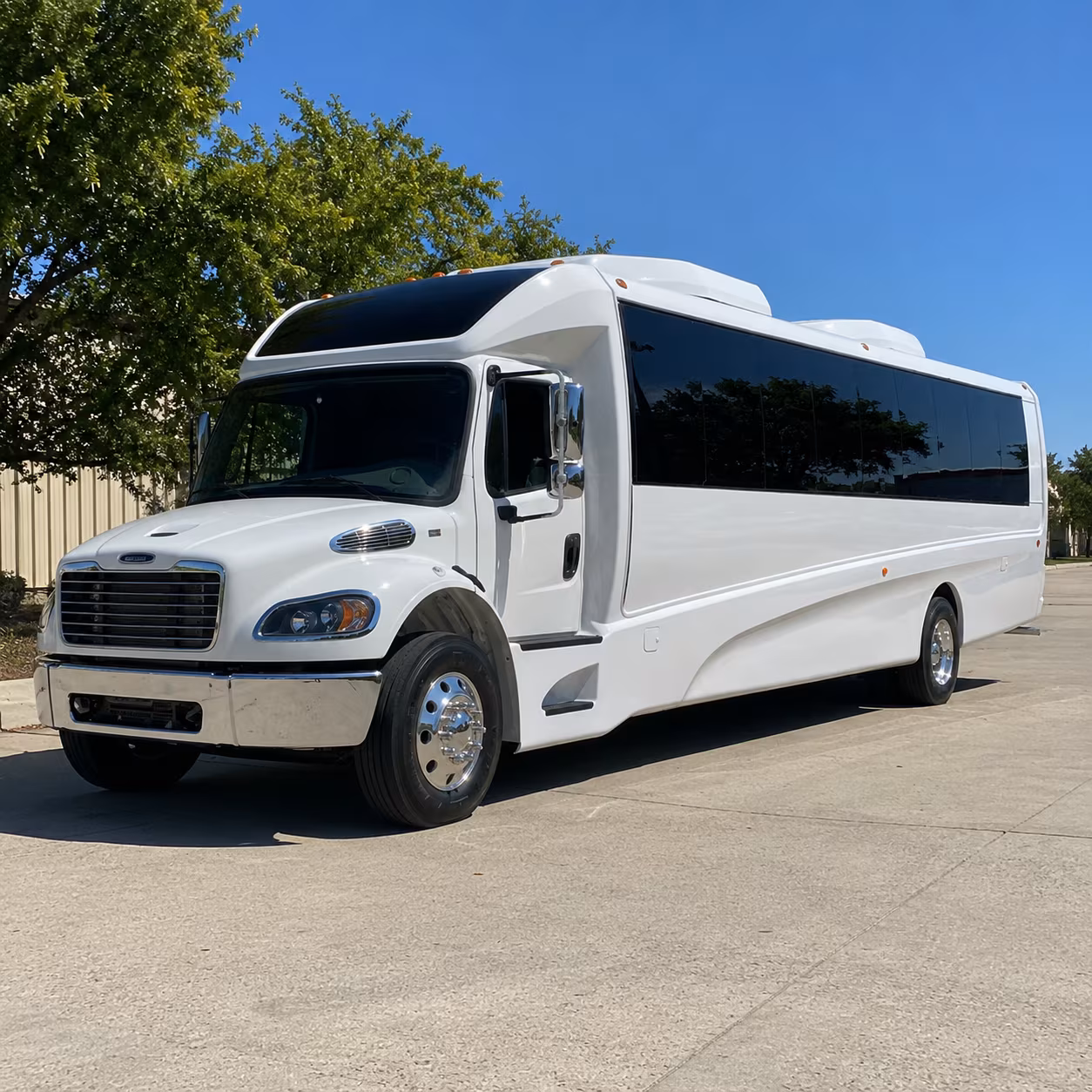Houston Corporate Transportation party bus exterior