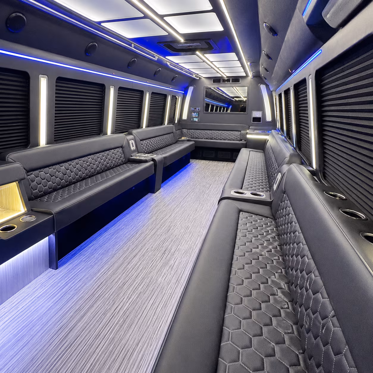 Houston Private Event Transportation party bus exterior