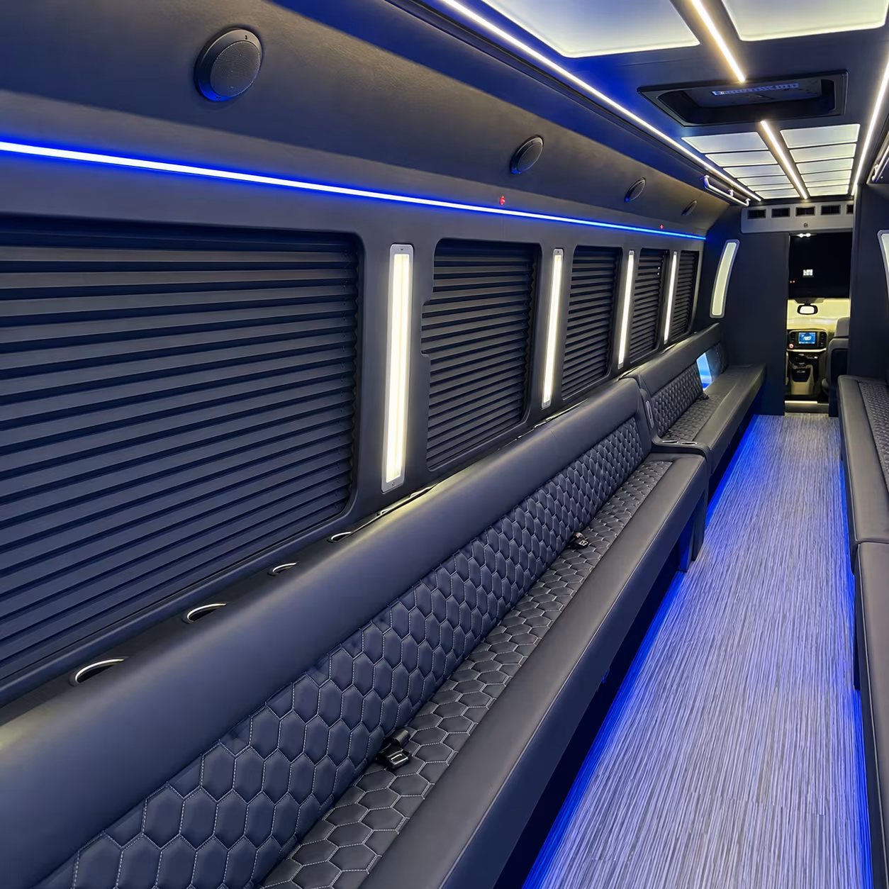 Houston Prom & Homecoming Transportation party bus exterior