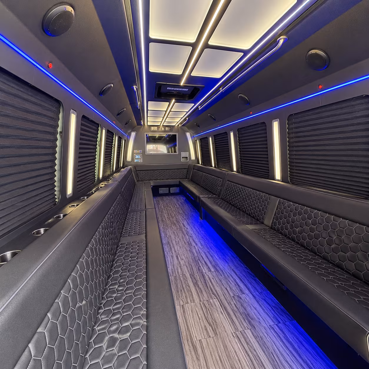 Houston Prom & Homecoming Transportation party bus exterior