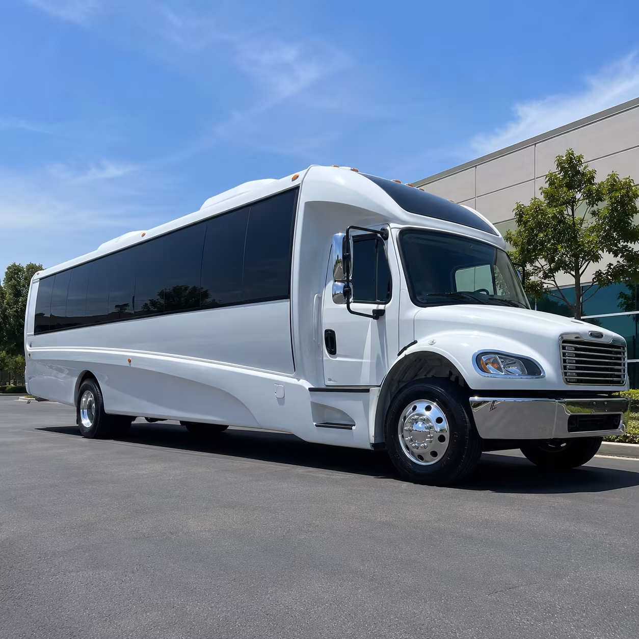 Houston School Event Transportation party bus exterior