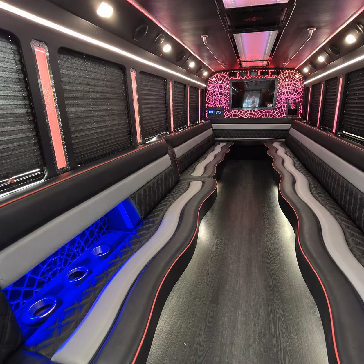 Houston Sporting Event Transportation party bus exterior
