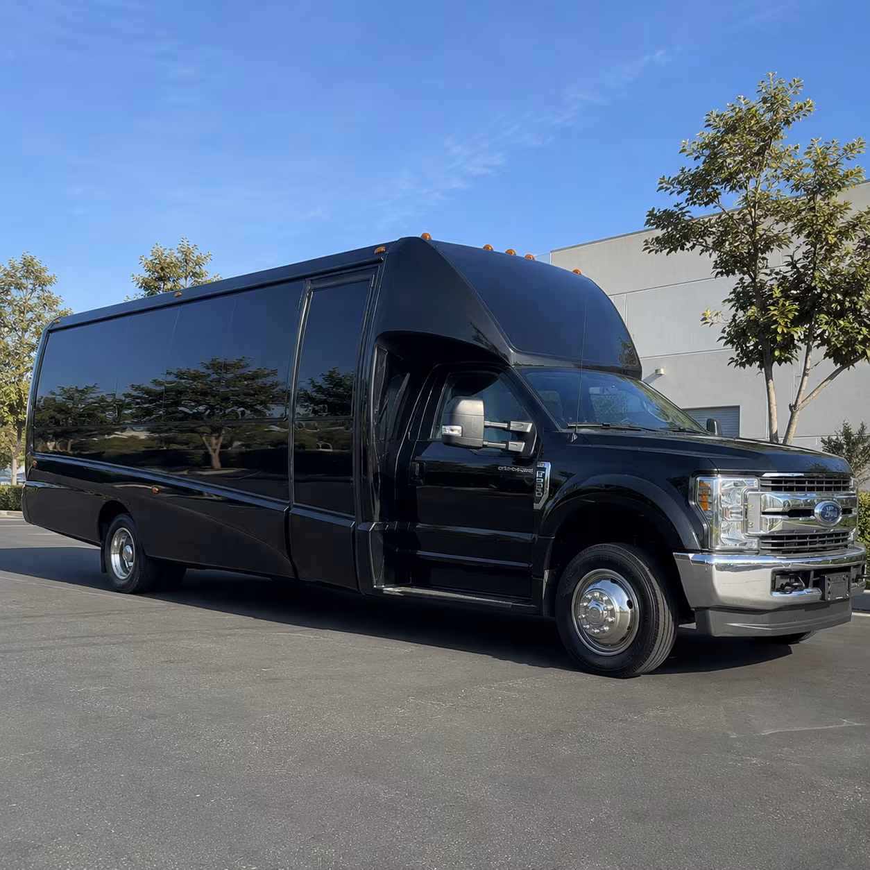 Houston Sporting Event Transportation party bus exterior