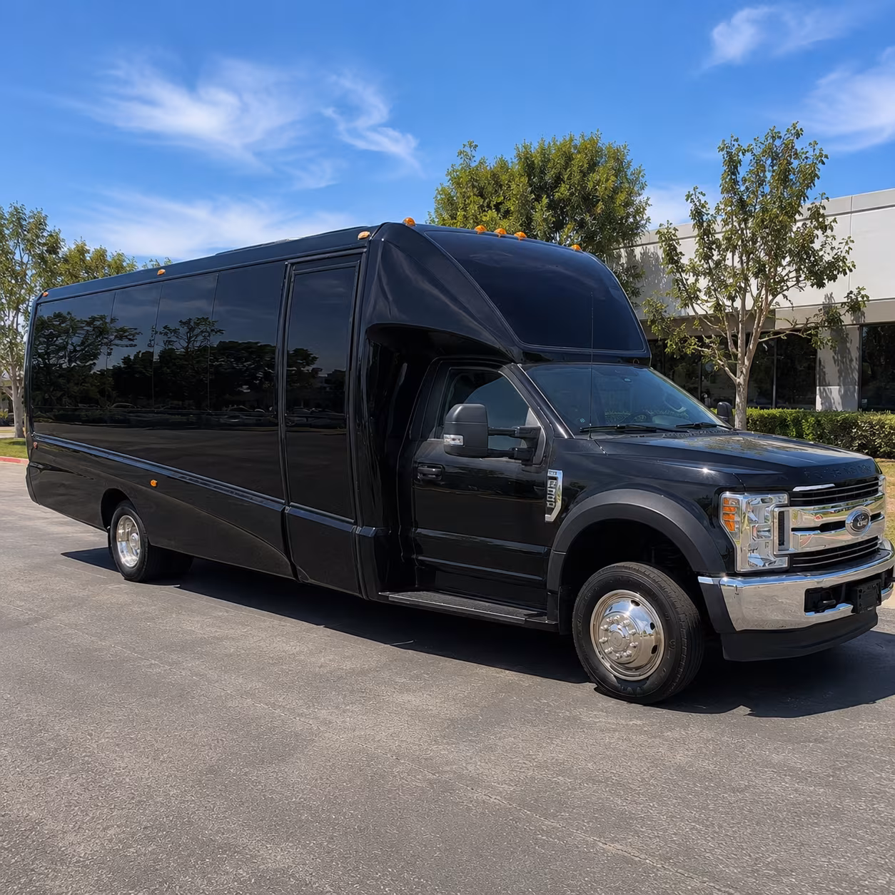 Houston Sporting Event Transportation party bus exterior