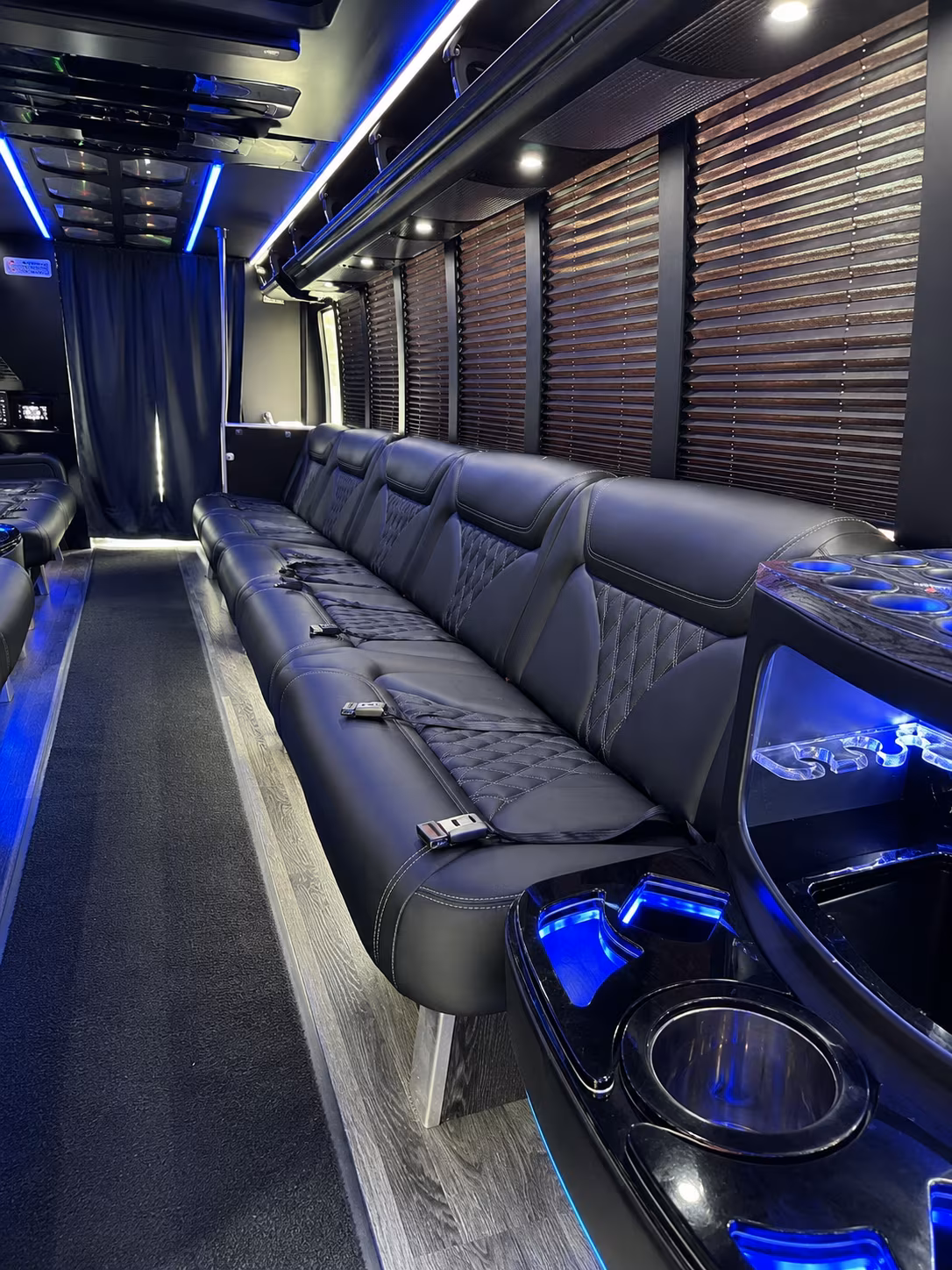 Houston Wedding Transportation party bus exterior