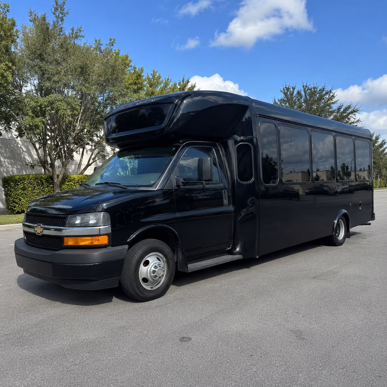 Interior of a party bus rental serving Houston