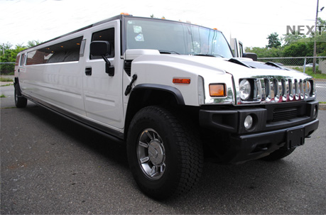 White Hummer Limo Houston